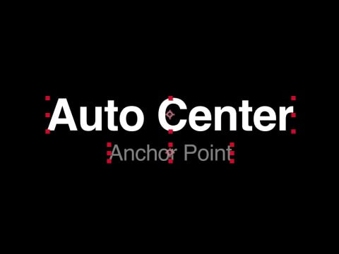 Auto Center Text Anchor Point Logo